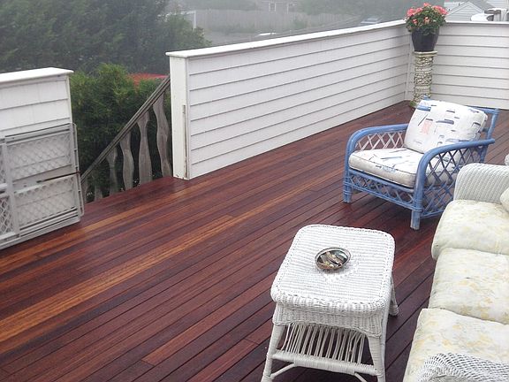 New mahogany deck
