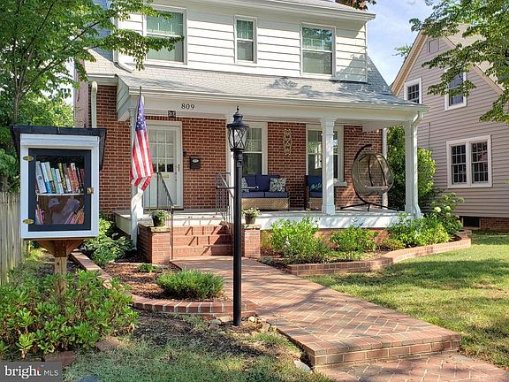 Fabulous front porch and Little Free Library