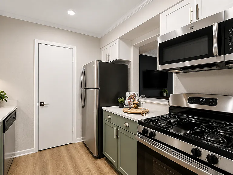 Modern apartment kitchens with stylish finishes and everyday functionality.