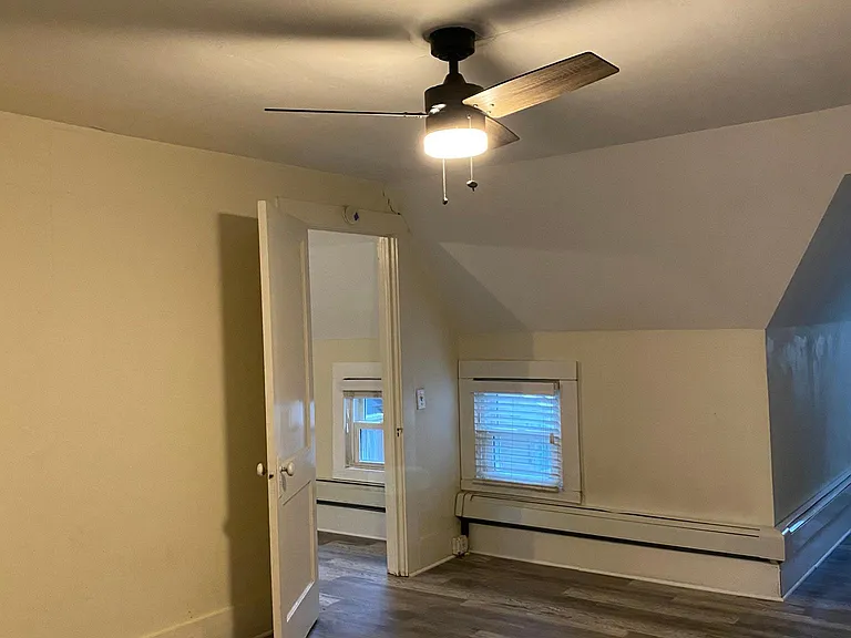 Ceiling fan in bedroom