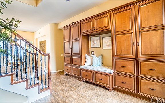 Entryway with custom built ins