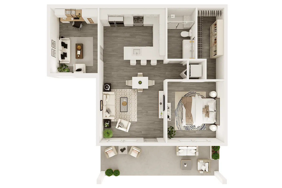 Floor plan Bungalow w/ Study