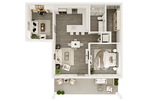 Floor plan Bungalow w/ Study