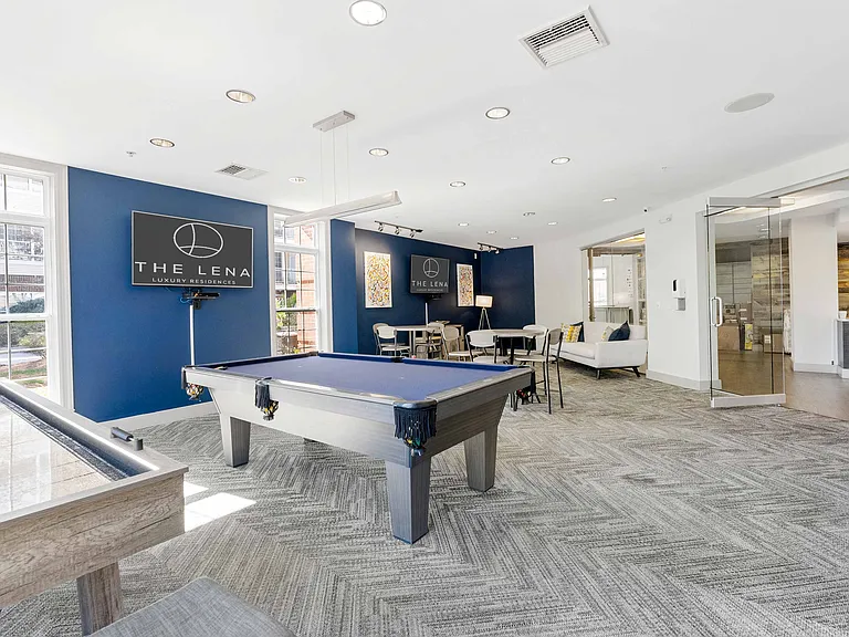 Enjoy games of Billiards with fellow Residents in our Large Clubhouse at The Lena