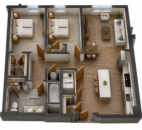 Floor plan Two Bedroom