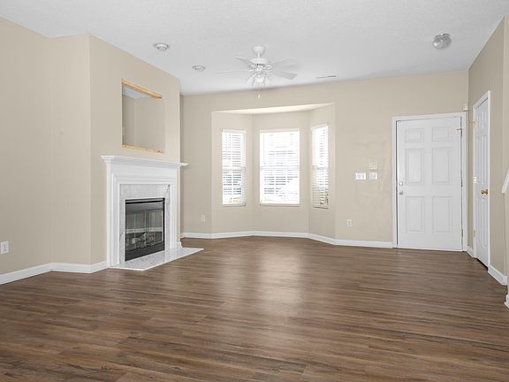 Living room with electric fireplace