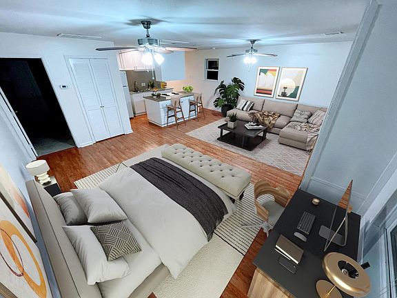 View looking towards gourmet kitchen.