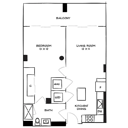 Floor plan The Horizon 1J