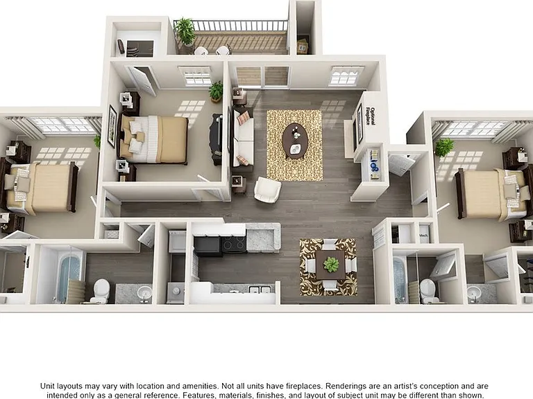 3 Bedroom | 2 Bath | 1295 SF 3 Bedroom | 2 Bath | 1295 SF