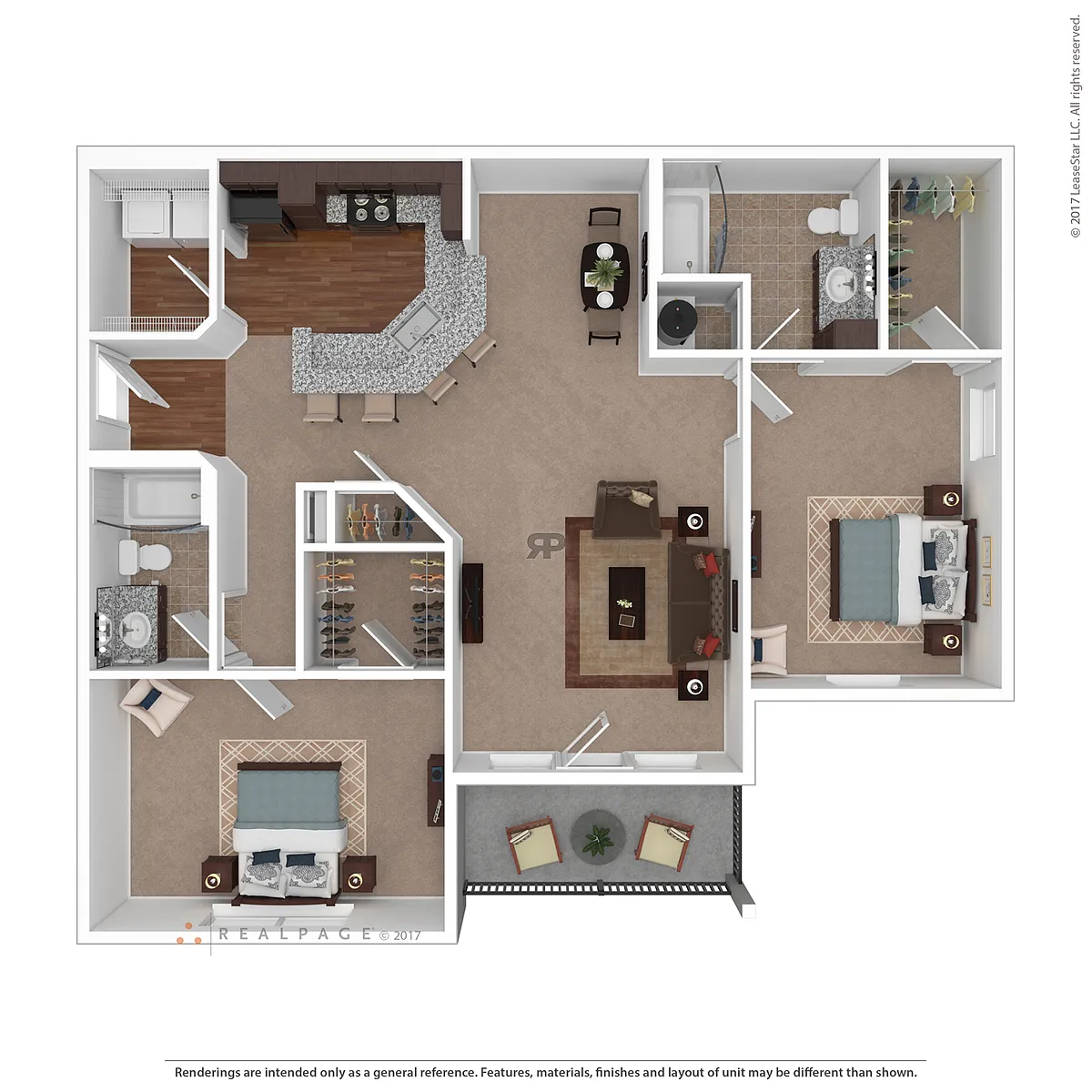 Floor plan 2 BD Craftsman Select