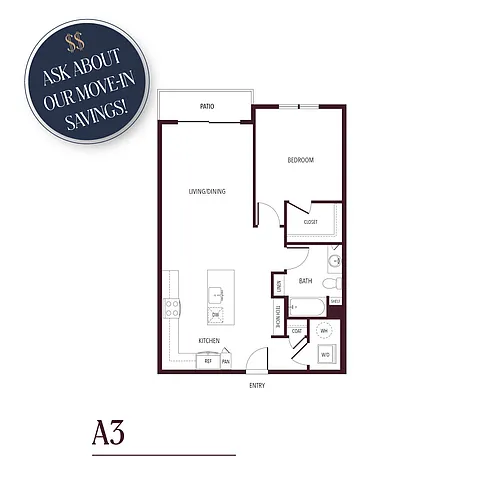 Floor plan A3 - ASK ABOUT OUR MOVE-IN SAVINGS!!