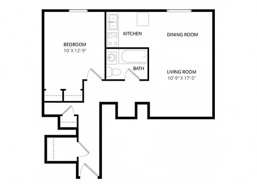 Floor plan One Bedroom