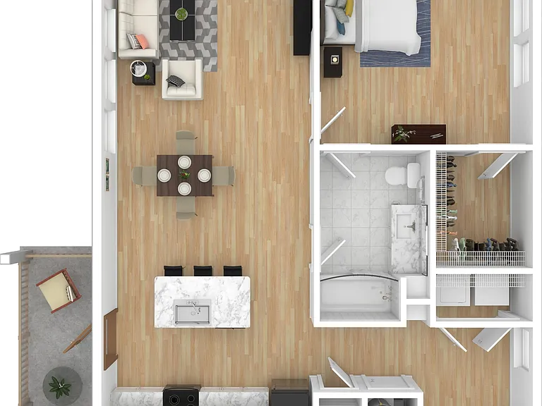 1 bedroom fourplex 1 bedroom fourplex