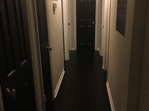 Hallway with bamboo floor 