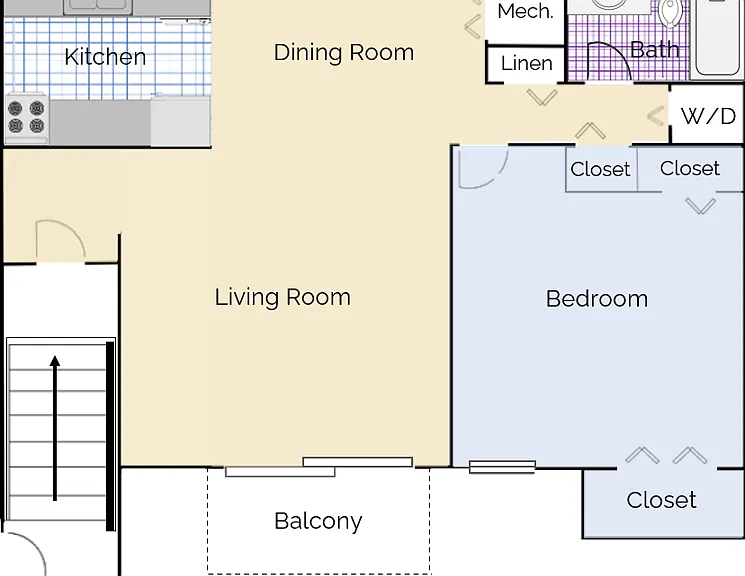 Upper Level 1x1 704 sq ft Upper Level 1x1 704 sq ft