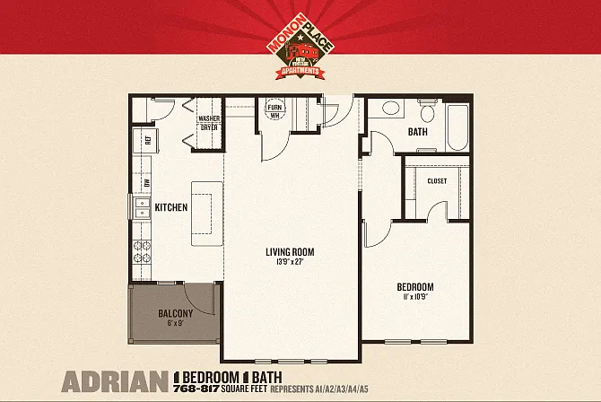 Floor plan One Bedroom