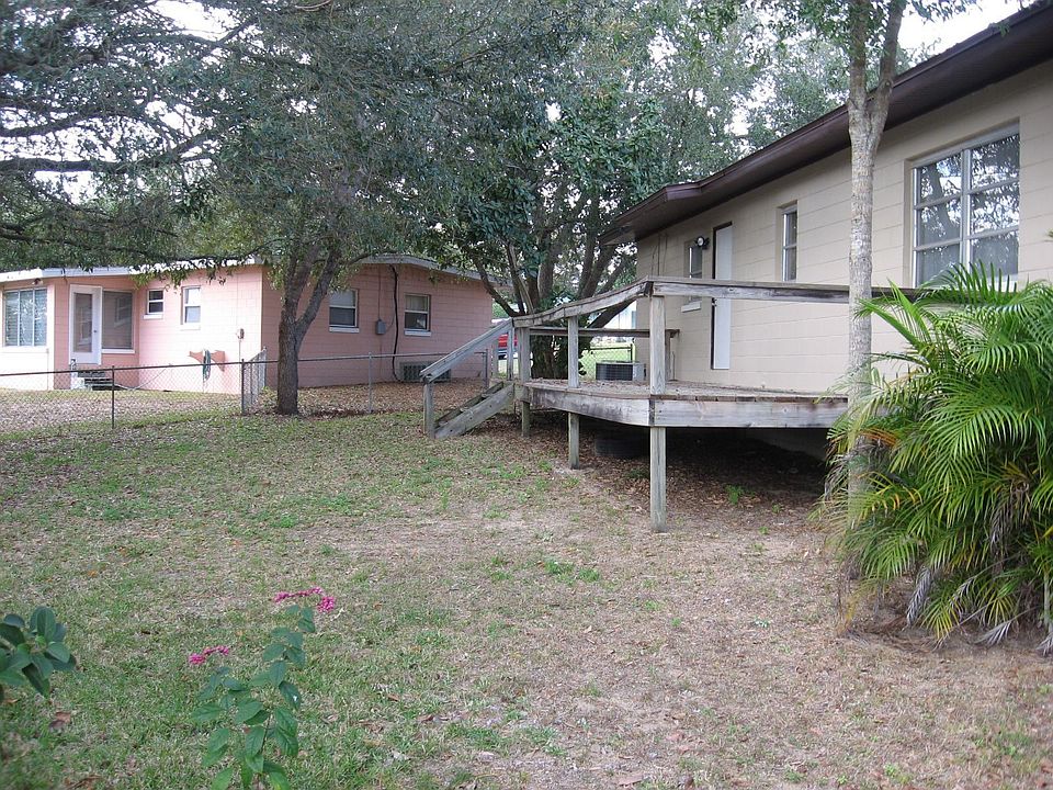 Back yard with small deck