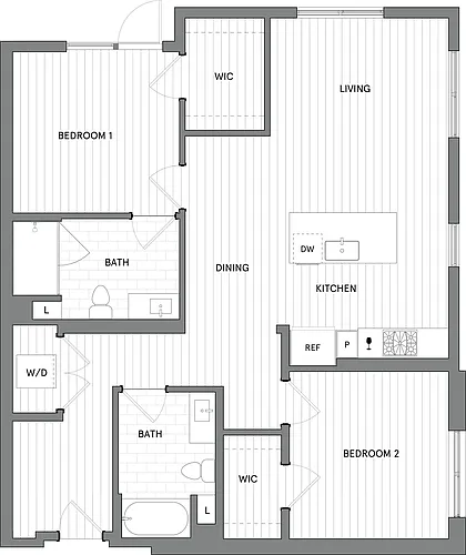 Floor plan 2B.A