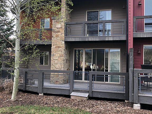End unit, with three separate balcony areas, all looking out over the Jeremy Ranch hills.