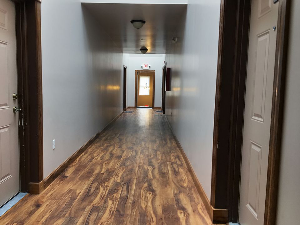 Hallway leading to apartment
