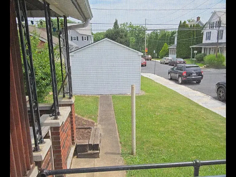 view of yard from kitchen