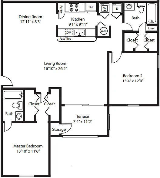 Floor plan B2 - The Bahamas