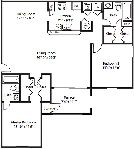 Floor plan B2 - The Bahamas