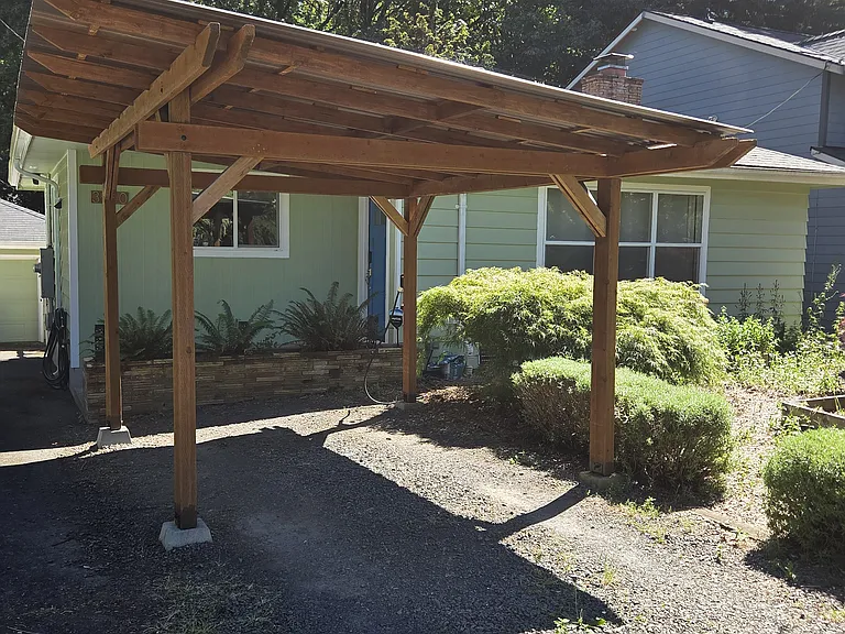 Parking pergola carport with EV charger Type 2