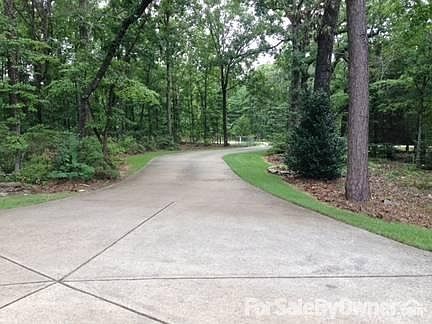 view looking down Left side driveway
