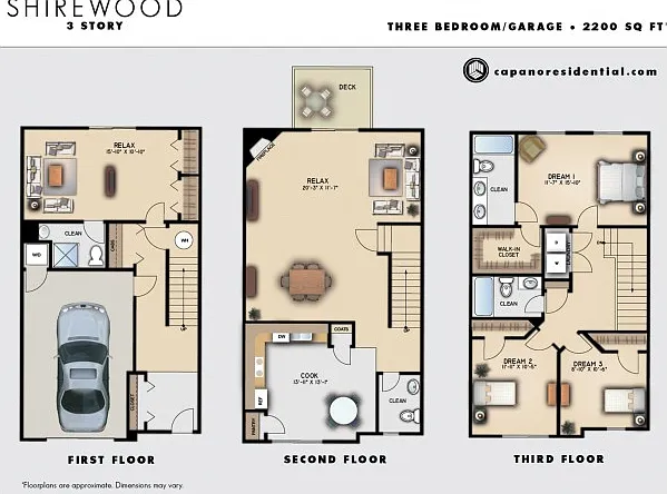 Shirewood 3 Story 3 Bedroom 3.5 baths Shirewood 3 Story 3 Bedroom 3.5 baths