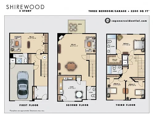 Floor plan Shirewood 3x3.5 G
