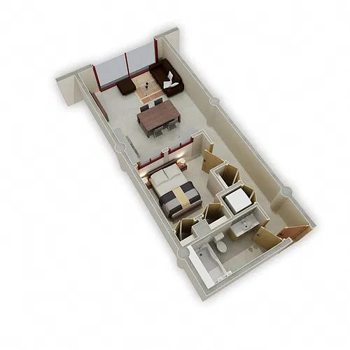 Floor plan One Bedroom P