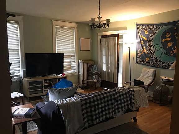 Living Room and Entrance to Apartment