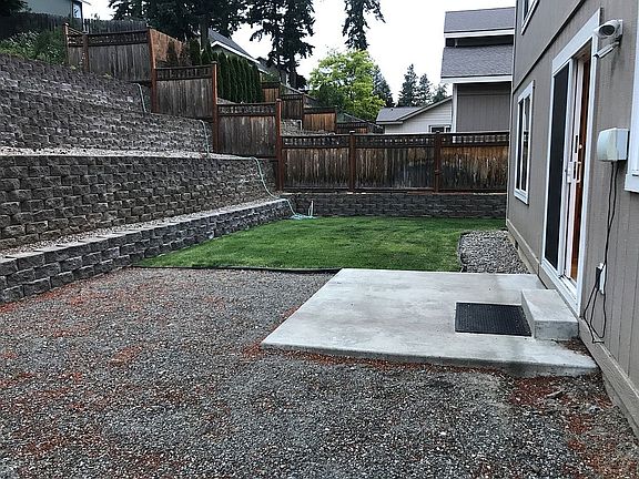Back Yard with terrace wall