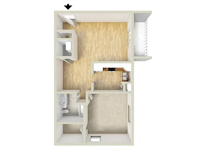 Floor plan One Bedroom