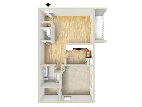 Floor plan One Bedroom