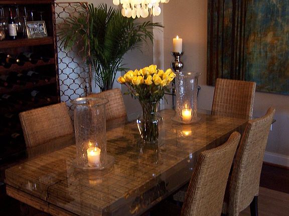 sumptious candlelit dining room