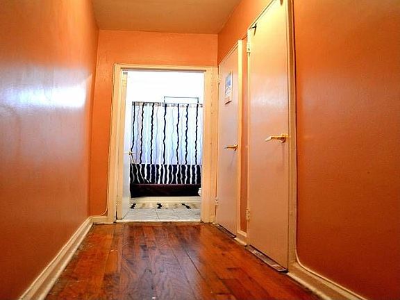 hallway to bathroom