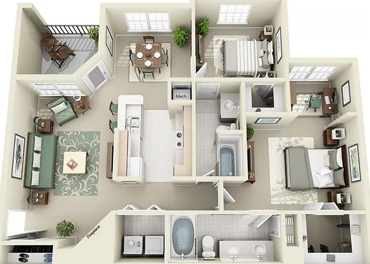 2 Bedroom | 2 Bath | 1130 SF 2 Bedroom | 2 Bath | 1130 SF