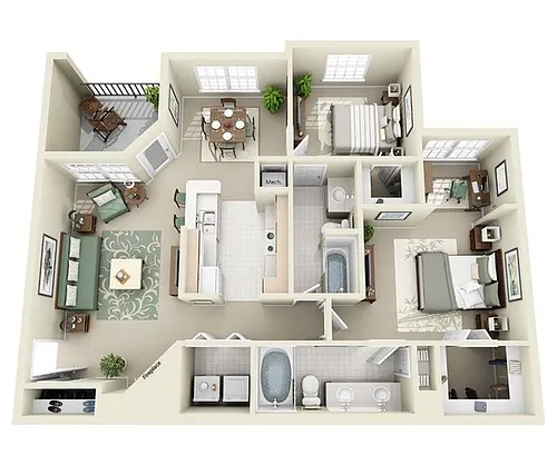 Floor plan 2C