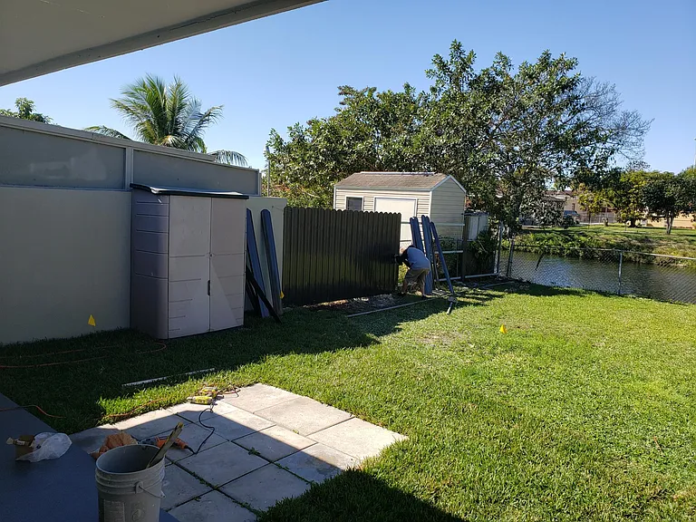 Backyard on canal