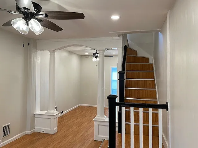 Living room and stairs to 2nd floor