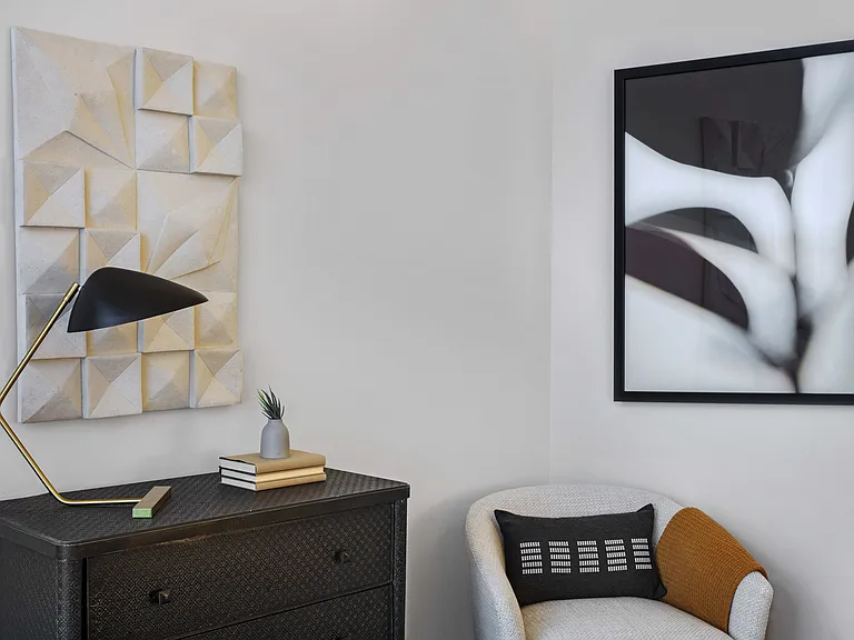 A serene corner for reading, reflecting, or simply unwinding in style.