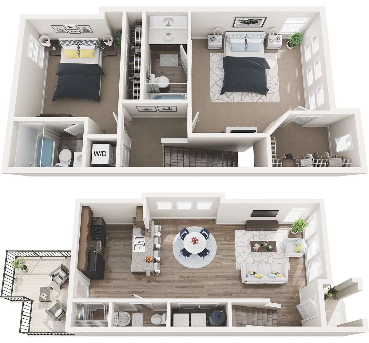 Floor plan 2B - Vista Townhome