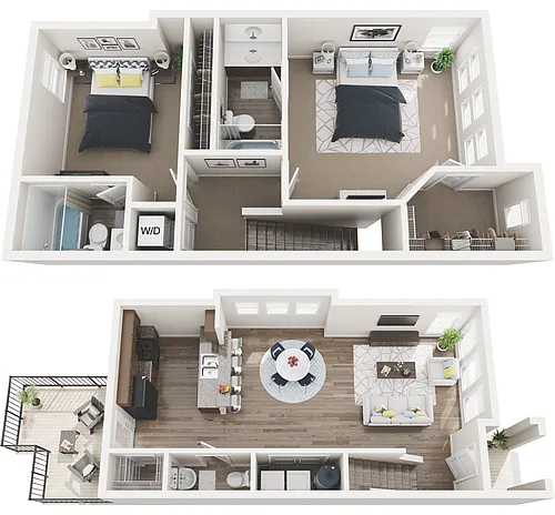 Floor plan 2B - Vista Townhome
