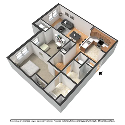 Floor plan Two Bedroom