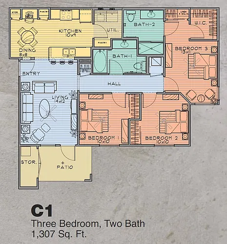 Floor plan C1 - C2