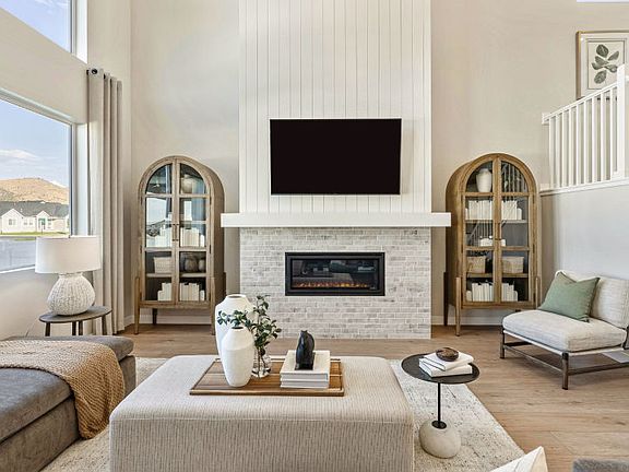 Gas Fireplace in Open Gathering Room