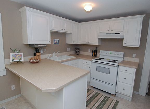 Tastefully updated kitchen with large eating area.