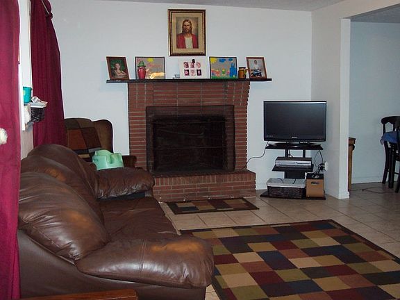 Wood burning fireplace